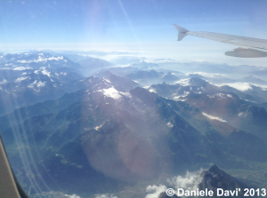 Airplane on mountains